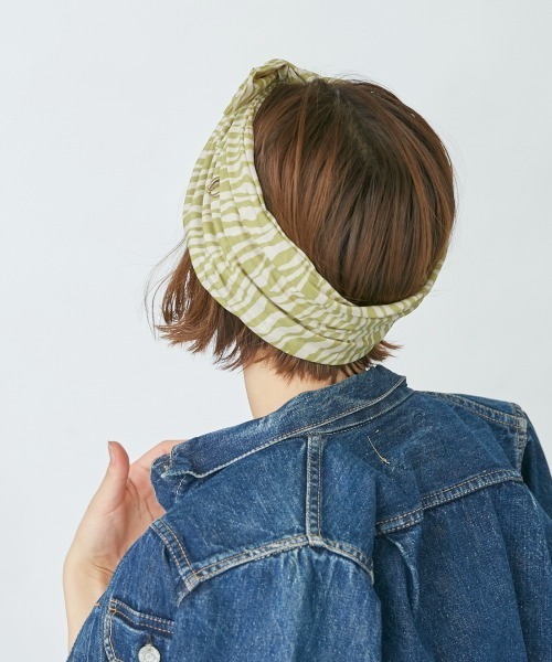 Chapeau d' O（シャポードオー）の「Chapeau d' O Front Knot Relax Turban（ヘアバンド・レディース・ブラック/ベージュ/ブルー/グリーン・FREE）」の11枚目の写真