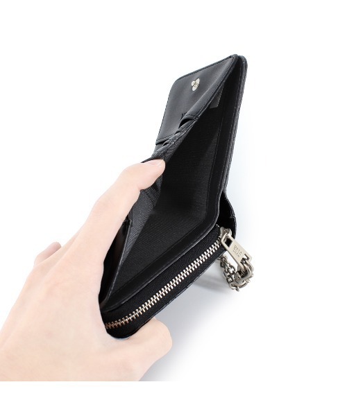 GYDA（ジェイダ）の「GYDA(ジェイダ) ラウンド二つ折り財布 エンボス GY-W032 レディース サイフ 財布 ブランド（財布・レディース・アイボリー/ブラック/キャメル・FREE）」の18枚目の写真