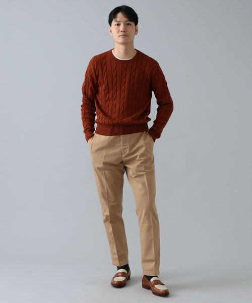 BEAMS F（ビームスエフ）の「RAffa MOLINA × BEAMS F / 別注 ケーブル クルーネックニット（ニット/セーター・メンズ・ベージュ/ブルー系その他3/オレンジ系その他7・MEDIUM/LARGE）」の12枚目の写真
