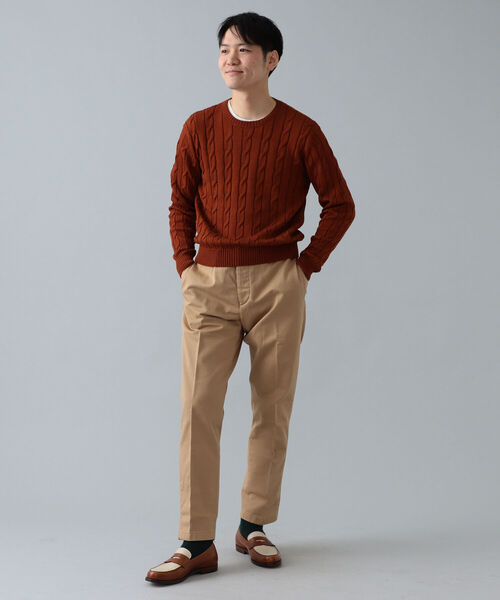 BEAMS F（ビームスエフ）の「RAffa MOLINA × BEAMS F / 別注 ケーブル クルーネックニット（ニット/セーター・メンズ・ベージュ/ブルー系その他3/オレンジ系その他7・MEDIUM/LARGE）」の13枚目の写真
