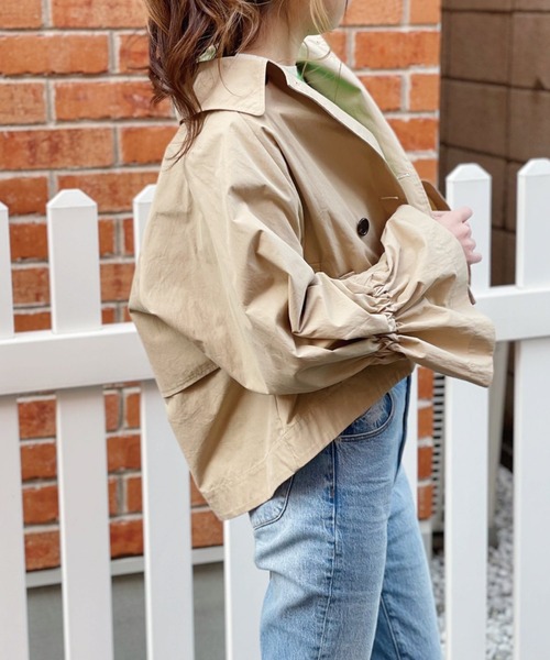 Banner Barrett（バナーバレット）の「ショートトレンチコート（トレンチコート・レディース・カーキ/ベージュ・38）」の7枚目の写真