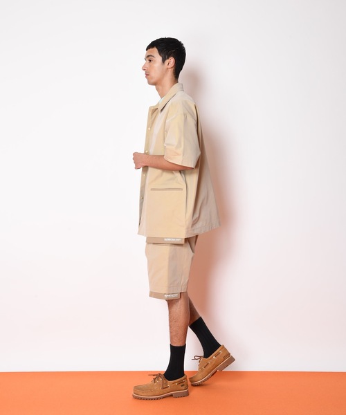 SUPERTHANKS（スーパーサンクス）の「ワンポイントポケットビッグシルエットショートスリーブシャツ■セットアップ対応■（ユニセックス）（シャツ/ブラウス・メンズ・クリーム/ブラック/ベージュ・M/S/L）」の15枚目の写真