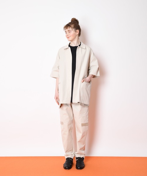 SUPERTHANKS（スーパーサンクス）の「ワンポイントポケットビッグシルエットショートスリーブシャツ■セットアップ対応■（ユニセックス）（シャツ/ブラウス・メンズ・クリーム/ブラック/ベージュ・M/S/L）」の10枚目の写真