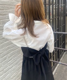 OLIVE des OLIVE | 【WEB限定】配色バックリボンジャンスカ(ジャンパースカート)