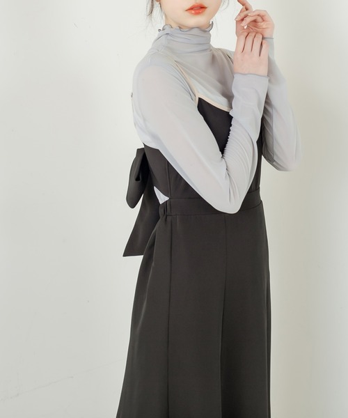 OLIVE des OLIVE（オリーブデオリーブ）の「【WEB限定】配色バックリボンジャンスカ（ジャンパースカート・レディース・ブラック/アイボリー/ミント・FREE）」の11枚目の写真