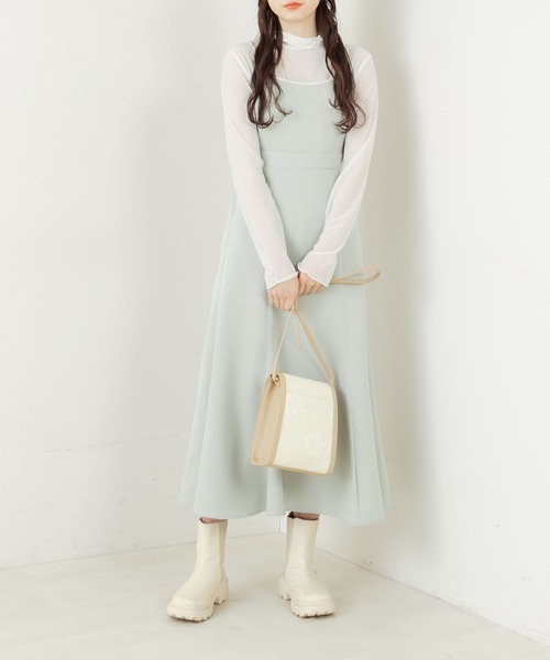 OLIVE des OLIVE（オリーブデオリーブ）の「【WEB限定】配色バックリボンジャンスカ（ジャンパースカート・レディース・ブラック/アイボリー/ミント・FREE）」の12枚目の写真