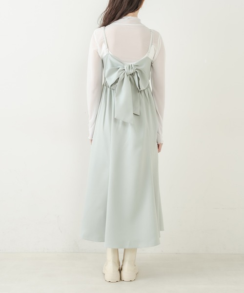 OLIVE des OLIVE（オリーブデオリーブ）の「【WEB限定】配色バックリボンジャンスカ（ジャンパースカート・レディース・ブラック/アイボリー/ミント・FREE）」の15枚目の写真