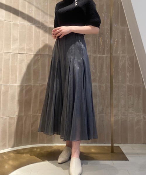 LILY BROWN（リリーブラウン）の「エアリーボリュームスカート（スカート・レディース・ラベンダー/ネイビー/アイボリー・0/1）」の21枚目の写真