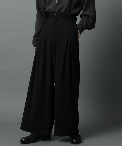 HARE(ハレ)の「BOXタックワイドパンツ(HARE)(その他パンツ・メンズ・ブラック/ブラウン/グレー・SMALL/MEDIUM)」の8枚目の写真