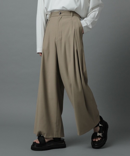 HARE(ハレ)の「BOXタックワイドパンツ(HARE)(その他パンツ・メンズ・ブラック/ブラウン/グレー・SMALL/MEDIUM)」の14枚目の写真