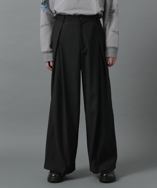 HARE(ハレ)の「BOXタックワイドパンツ(HARE)(その他パンツ・メンズ・ブラック/ブラウン/グレー・SMALL/MEDIUM)」の15枚目の写真