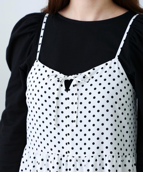 MILKFED.（ミルクフェド）の「POLKA DOT CAMISOLE ALL IN ONE（つなぎ/オールインワン・レディース・ホワイト/ネイビー・ONE SIZE）」の8枚目の写真