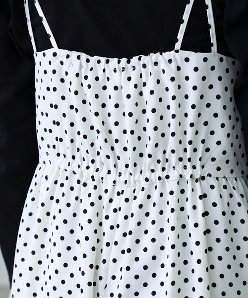 MILKFED.（ミルクフェド）の「POLKA DOT CAMISOLE ALL IN ONE（つなぎ/オールインワン・レディース・ホワイト/ネイビー・ONE SIZE）」の11枚目の写真