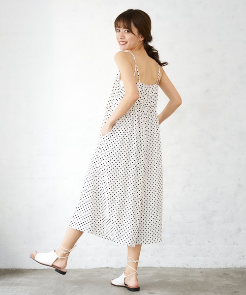 MILKFED.（ミルクフェド）の「POLKA DOT CAMISOLE ALL IN ONE（つなぎ/オールインワン・レディース・ホワイト/ネイビー・ONE SIZE）」の5枚目の写真
