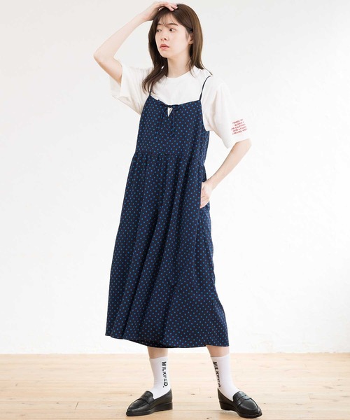 MILKFED.（ミルクフェド）の「POLKA DOT CAMISOLE ALL IN ONE（つなぎ/オールインワン・レディース・ホワイト/ネイビー・ONE SIZE）」の15枚目の写真