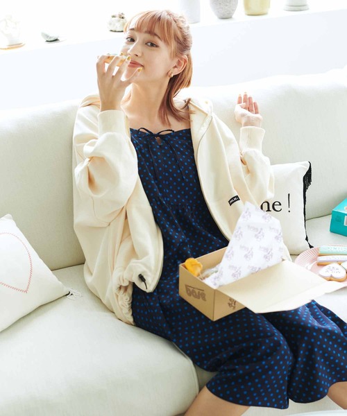 MILKFED.（ミルクフェド）の「POLKA DOT CAMISOLE ALL IN ONE（つなぎ/オールインワン・レディース・ホワイト/ネイビー・ONE SIZE）」の17枚目の写真