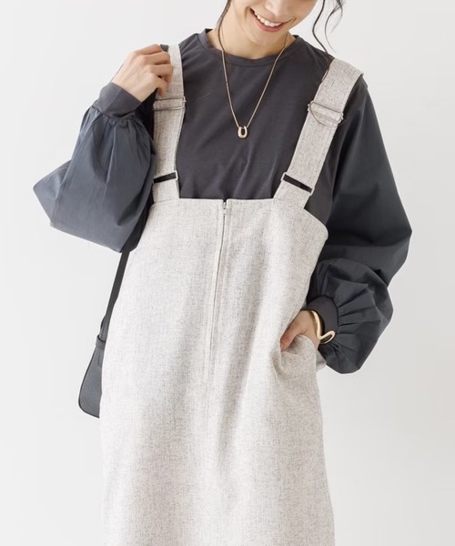 abahouse mavie（アバハウスマヴィ）の「袖ボリュームコンビプルオーバー（Tシャツ/カットソー・レディース・ホワイト/ブラック/チャコールグレー・フリー）」の10枚目の写真