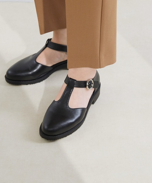 mooimooi（モーイモーイ）の「Tストラップシューズ（ドレスシューズ・レディース・ブラック/ナチュラル・S/M/L/LL）」の4枚目の写真