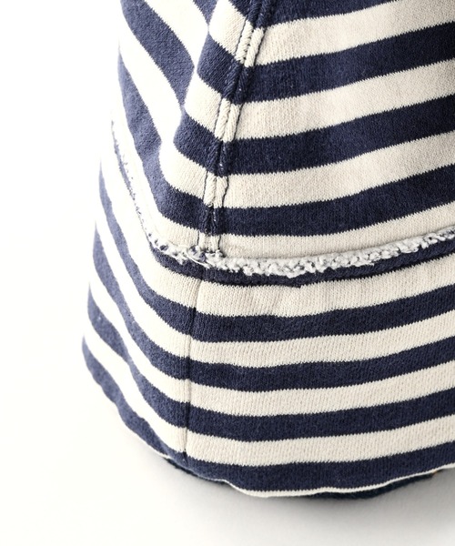 45R（フォーティファイブアール）の「裏毛のヨット帽（ニットキャップ/ビーニー・レディース・ネイビー/オフホワイト・SMALL/MEDIUM）」の9枚目の写真