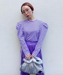 【Narcissus】パフボーダーTシャツ