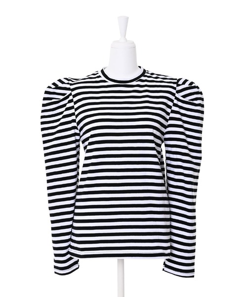 Narcissus（ナルシス）の「【Narcissus】パフボーダーTシャツ（Tシャツ