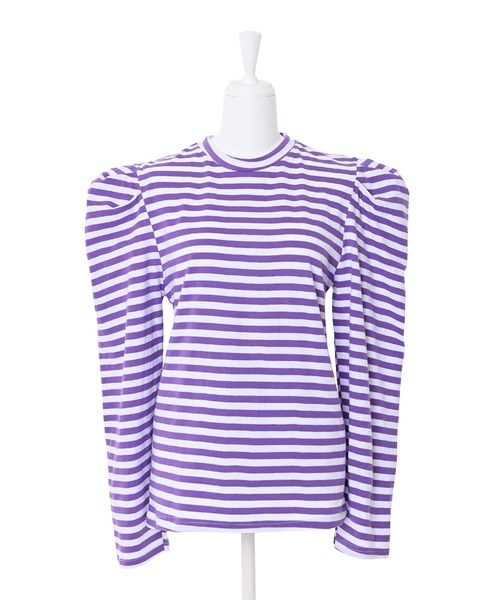 Narcissus（ナルシス）の「【Narcissus】パフボーダーTシャツ（Tシャツ