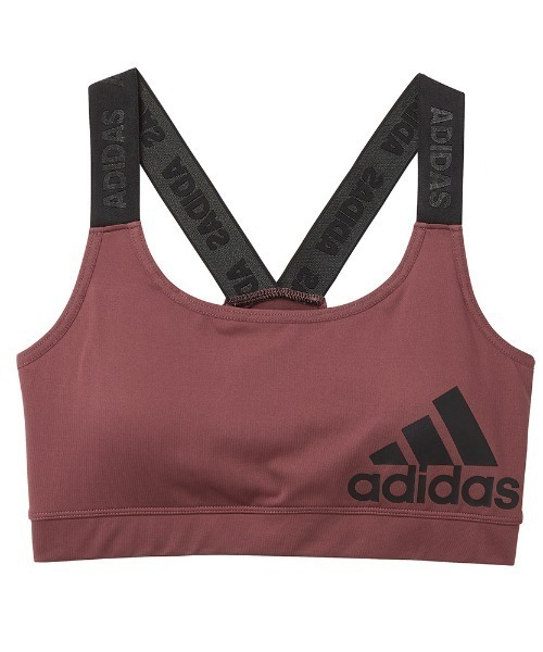 adidas(アディダス)の「adidas/アディダス サイドロゴ スポーツブラ ハーフトップ 吸汗速乾(スポーツブラ・レディース・ブラック/ダークブルー/レンガ・LARGE/MEDIUM)」の3枚目の写真