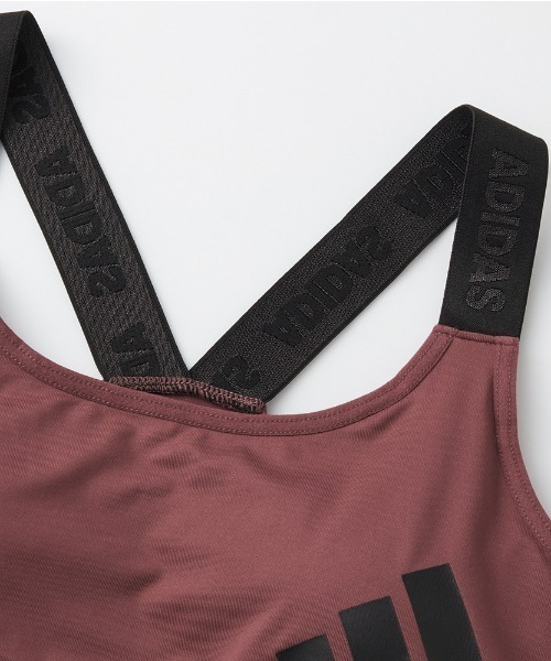 adidas(アディダス)の「adidas/アディダス サイドロゴ スポーツブラ ハーフトップ 吸汗速乾(スポーツブラ・レディース・ブラック/ダークブルー/レンガ・LARGE/MEDIUM)」の9枚目の写真
