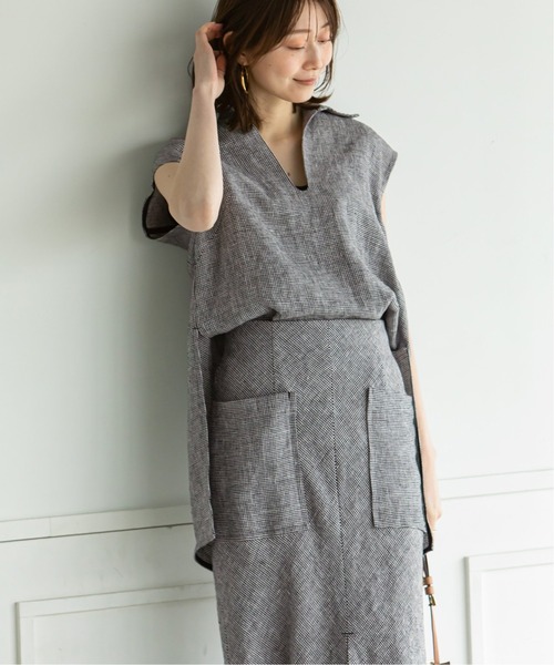 美品♪ノーブル　ドンゴロススキッパーシャツブラウス　リネン　スキッパー　ゆったり セール】ドンゴロススキッパーシャツブラウス（シャツ/ブラウス