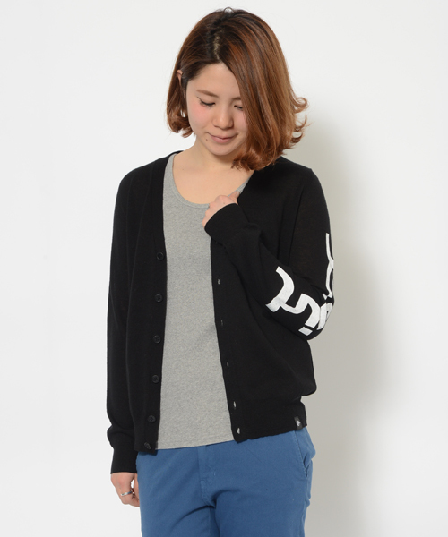X-girl(エックスガール)の「【mini6月号掲載】SUMMER KNIT CARDIGAN(カーディガン/ボレロ・レディース・ホワイト/ブラック/ピンク・2/1)」の3枚目の写真