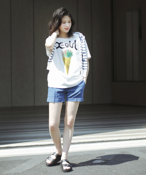 X-girl(エックスガール)の「【mini6月号掲載】SUMMER KNIT CARDIGAN(カーディガン/ボレロ・レディース・ホワイト/ブラック/ピンク・2/1)」の13枚目の写真