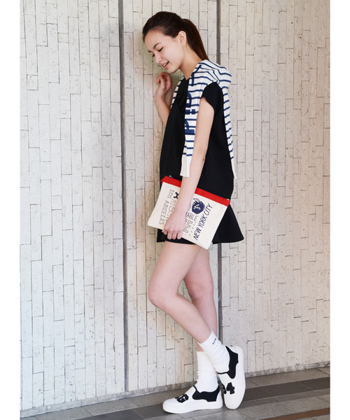 X-girl(エックスガール)の「【mini6月号掲載】SUMMER KNIT CARDIGAN(カーディガン/ボレロ・レディース・ホワイト/ブラック/ピンク・2/1)」の4枚目の写真
