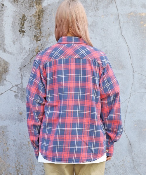 REMI RELIEF(レミレリーフ)の「REMI RELIEF/レミレリーフ NEP CHECK REGULAR SHIRTS ネップチェックレギュラーシャツ(シャツ/ブラウス・メンズ・モカ/イエロー/ブルー系その他・L/XL/M)」の5枚目の写真