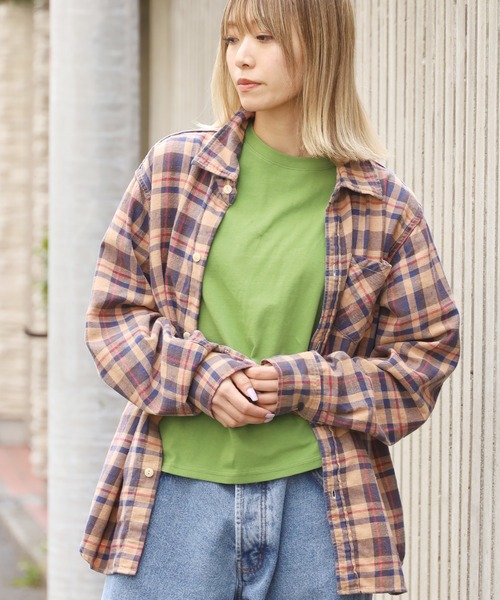 REMI RELIEF(レミレリーフ)の「REMI RELIEF/レミレリーフ NEP CHECK REGULAR SHIRTS ネップチェックレギュラーシャツ(シャツ/ブラウス・メンズ・モカ/イエロー/ブルー系その他・L/XL/M)」の19枚目の写真