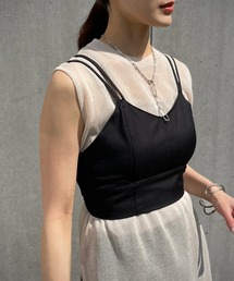 【&g’aime】カップ付きバックオープンビスチェ