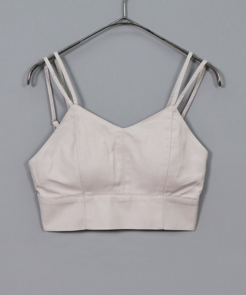 &g'aime(アンジェム)の「【&g’aime】カップ付きバックオープンビスチェ(Tシャツ/カットソー・レディース・ブラック/グレイッシュベージュ/チャコール・FREE)」の17枚目の写真