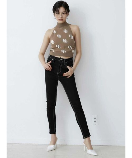GYDA（ジェイダ）の「GG PATTERNアメスリニットトップス（ニット
