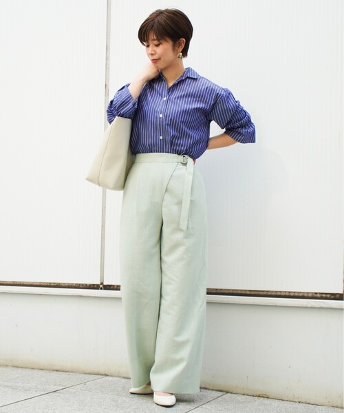 ネイチャーウーステッドワイドパンツ