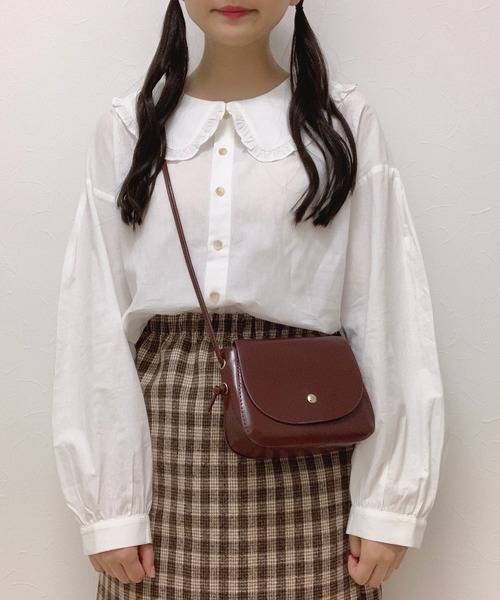 Cham.(チャム)の「ビッグカラーブラウス(シャツ/ブラウス・レディース・ベージュ/オフホワイト・F)」の9枚目の写真