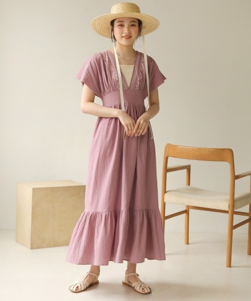 Bab（バブ）の「リボン付きストローハット（ハット・レディース・ナチュラル・ONESIZE）」の8枚目の写真