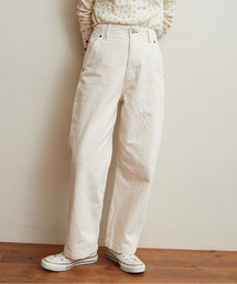 13.5OZ ホワイトデニムハイウエストパンツ