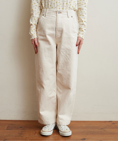 My Fav. CHILD WOMAN(マイファブチャイルドウーマン)の「13.5OZ ホワイトデニムハイウエストパンツ(デニムパンツ・レディース・アイボリー・38/36)」の13枚目の写真