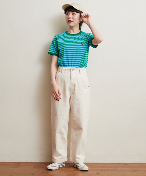 My Fav. CHILD WOMAN(マイファブチャイルドウーマン)の「13.5OZ ホワイトデニムハイウエストパンツ(デニムパンツ・レディース・アイボリー・38/36)」の3枚目の写真
