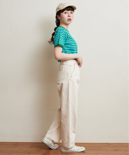 My Fav. CHILD WOMAN(マイファブチャイルドウーマン)の「13.5OZ ホワイトデニムハイウエストパンツ(デニムパンツ・レディース・アイボリー・38/36)」の5枚目の写真