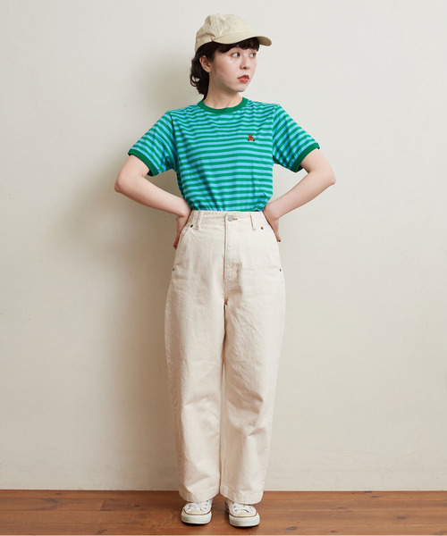 My Fav. CHILD WOMAN(マイファブチャイルドウーマン)の「13.5OZ ホワイトデニムハイウエストパンツ(デニムパンツ・レディース・アイボリー・38/36)」の6枚目の写真
