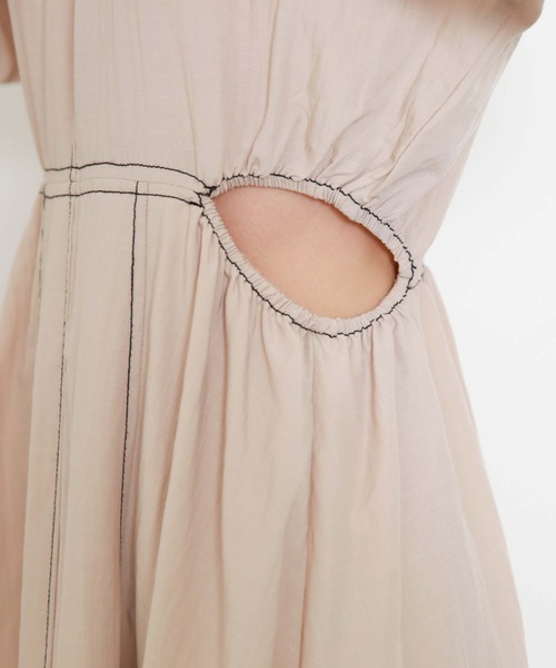 archives（アルシーヴ）の「配色ステッチカットアウトワンピース（ワンピース・レディース・ブラック/ベージュ/オレンジ・MEDIUM）」の18枚目の写真