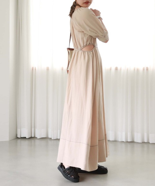 archives（アルシーヴ）の「配色ステッチカットアウトワンピース（ワンピース・レディース・ブラック/ベージュ/オレンジ・MEDIUM）」の22枚目の写真