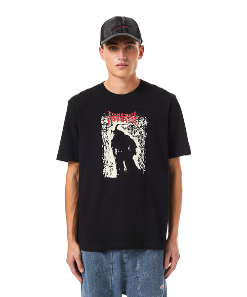 DIESEL（ディーゼル）の「メンズ Tシャツ クラック加工（Tシャツ/カットソー・メンズ・ホワイト/ブラック・X-SMALL/XXX-LARGE/X-LARGE/XX-LARGE/LARGE/SMALL/MEDIUM）」の19枚目の写真