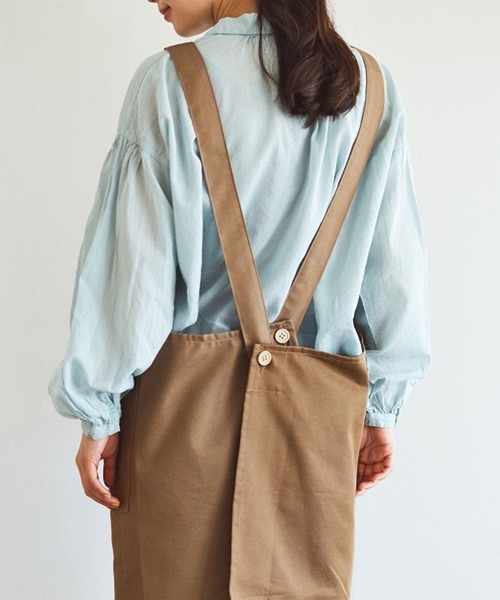 studio CLIP(スタディオクリップ)の「FUFUFU 家事らくらくエプロン(エプロン・レディース・ベージュ/ブラック・FREE)」の5枚目の写真