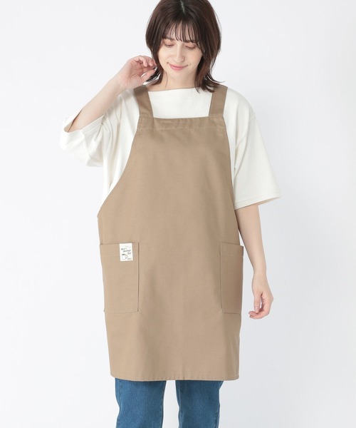 studio CLIP(スタディオクリップ)の「FUFUFU 家事らくらくエプロン(エプロン・レディース・ベージュ/ブラック・FREE)」の8枚目の写真